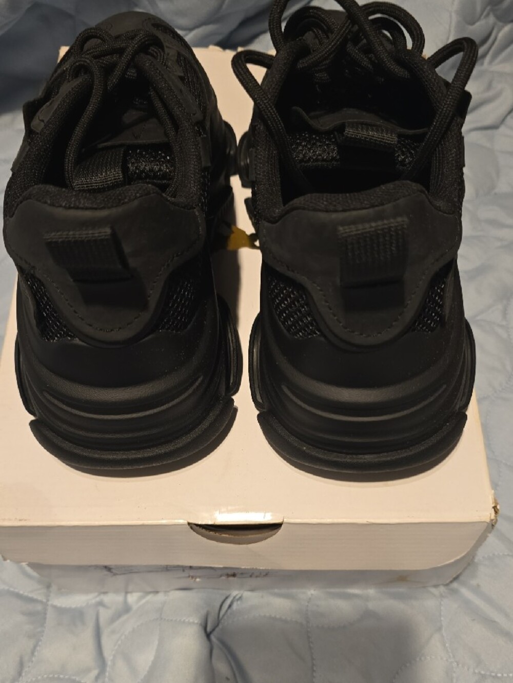 Steve Madden Black Chunky Lace-Up Sneakers - Picture 4 of 5